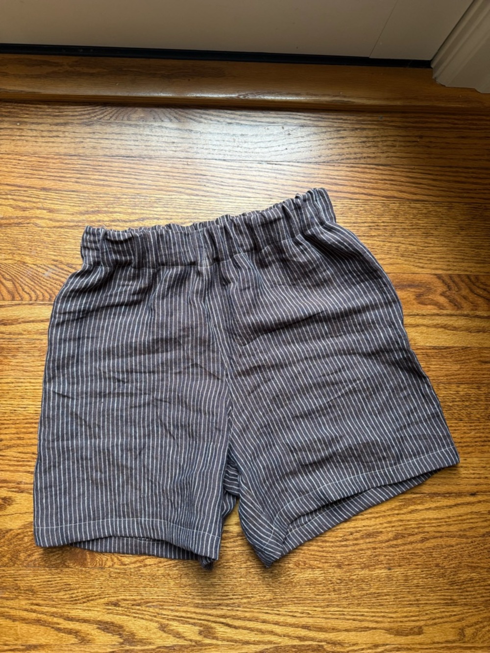 Handmade Linen Striped Shorts